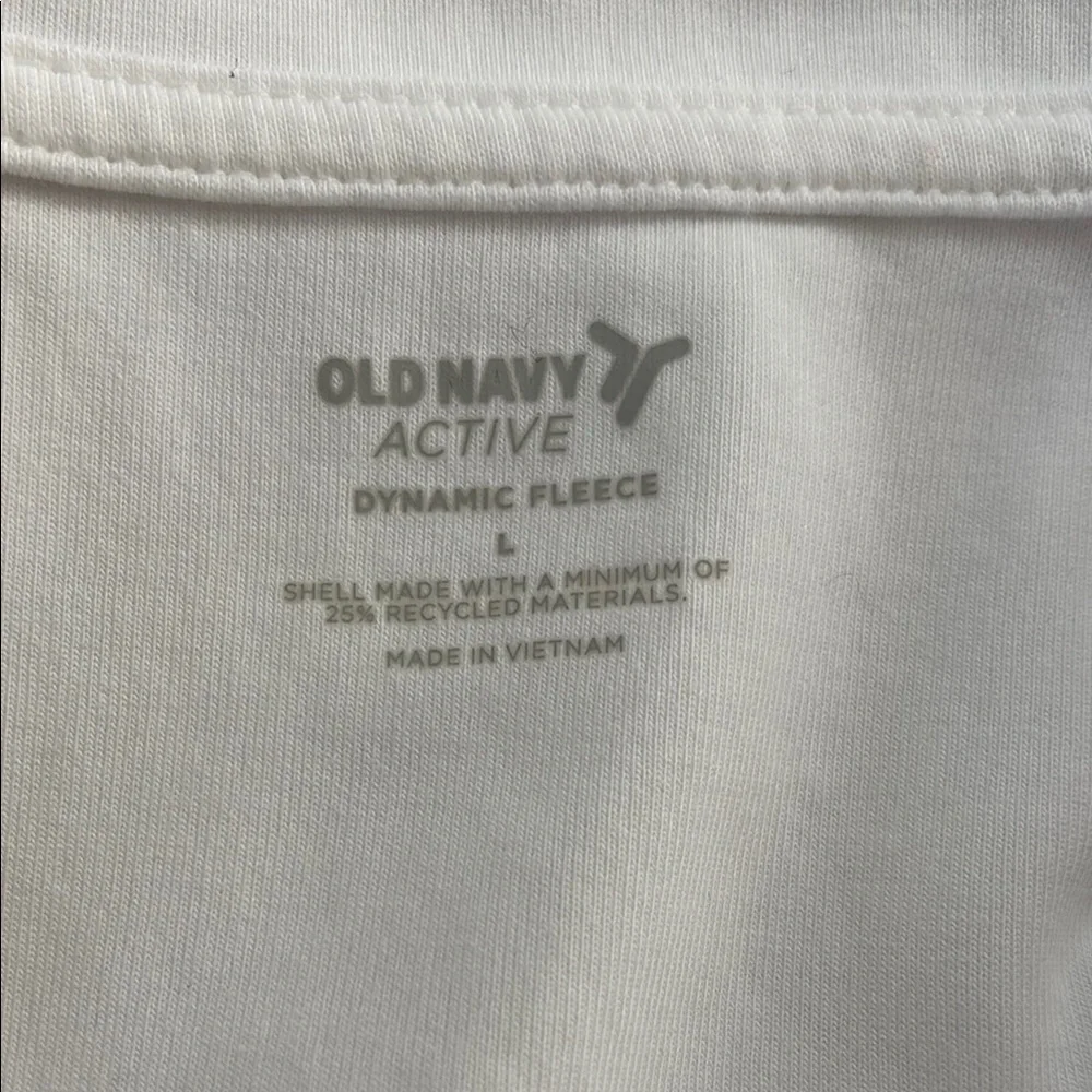 Old Navy White Bomber Jacket Classic Cotton Blend
